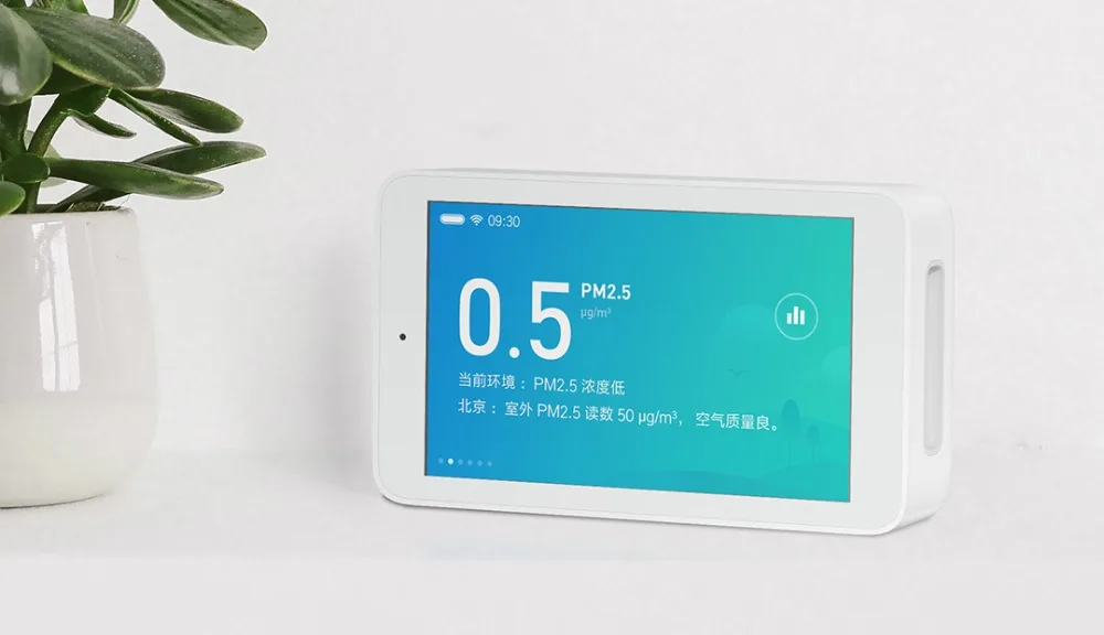 Новейший детектор воздуха Xiaomi Mijia, высокоточный датчик, разрешение экрана 3,97 дюйма, 800*480, интерфейс pUSB, удаленный мониторинг
