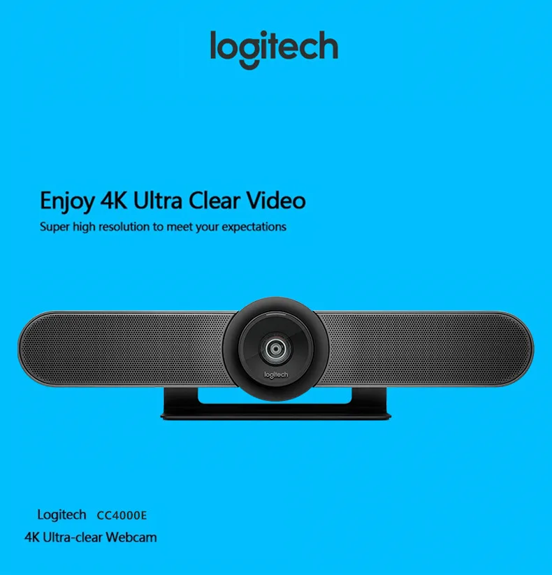 Logitech CC4000e 4K HD веб-камера бизнес-видео-конференции якорь вещания широкий угол+ расширенный динамик