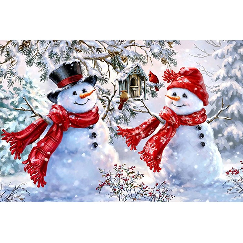 

Full Square/Round Diamond Embroidery Pattern Cross Stitch Snowman Lover Rubik's Cube Diamond Painting DIY Mosaic Needlework Gift