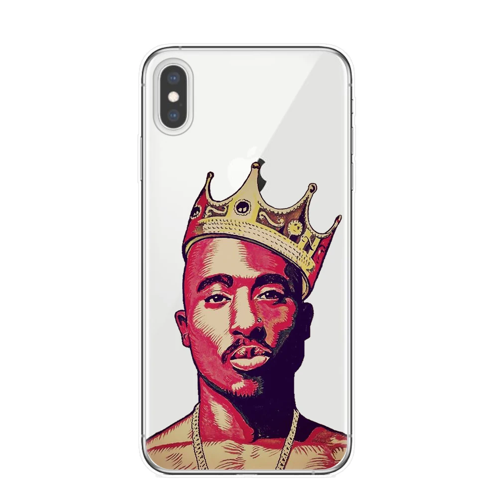 2Pac macaveli Tupac Amaru Shakur прозрачный силиконовый мягкий чехол для телефона из ТПУ для iPhone X XR XS Max 7 8 6 6S Plus 5S SE Fundas Coque