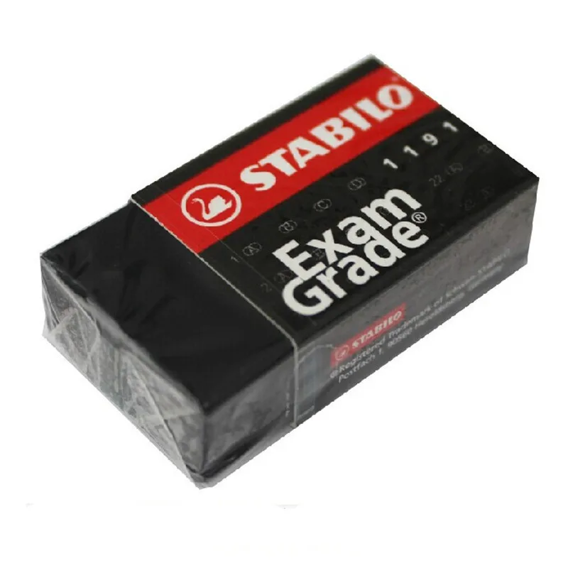 4 pcs/Lot Black pencil eraser for exam grade Stabilo high quality