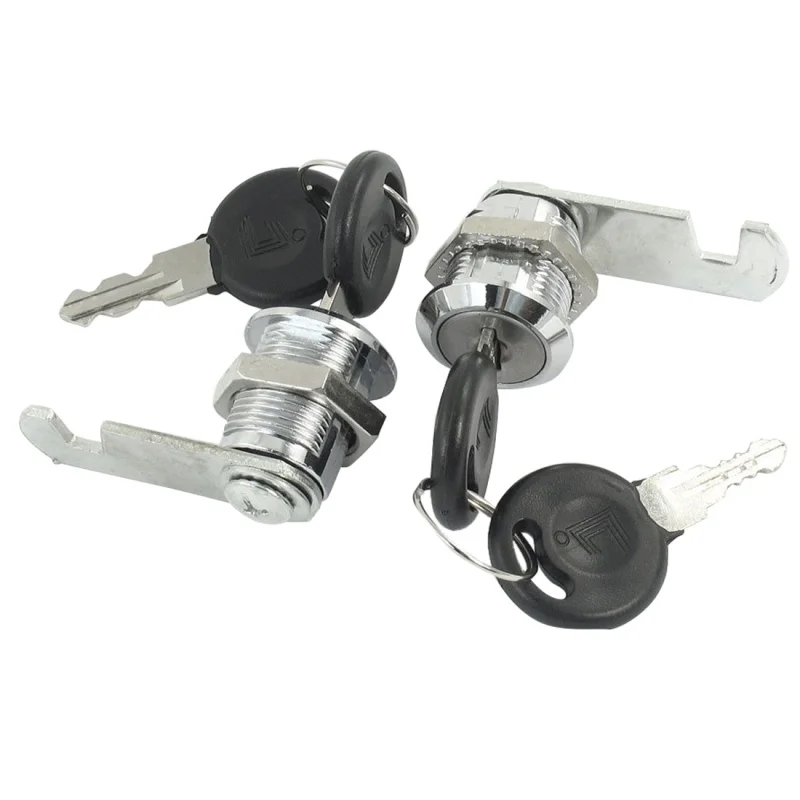 

2 Pcs Tool Box Cabinet Locking 19mm Dia Thread Cylinder Cam Lock + Keys