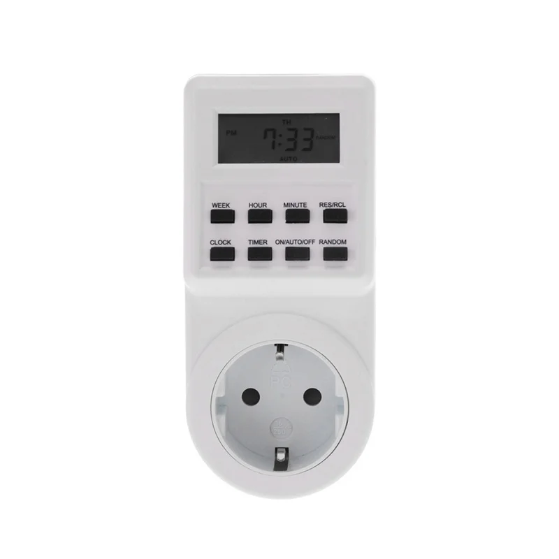 

EU AU US UK 10A Plug-in Programmable Timer Switch Socket with Clock Time
