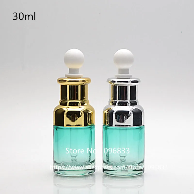 

15PCs Cute Glass Essential Oil Dropper Bottles with Pipette Blend Glass Aromatherapy Bottle Light Blue 30ml