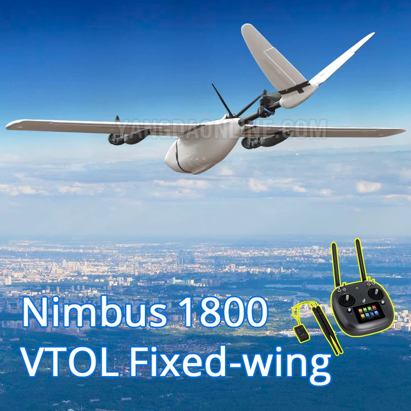 

MyFlyDream MFD Nimbus 1800mm Long Range VTOL fixed-wing UAV RC FPV Plane Almost Ready to Fly Aircraft for Mapping and Survey