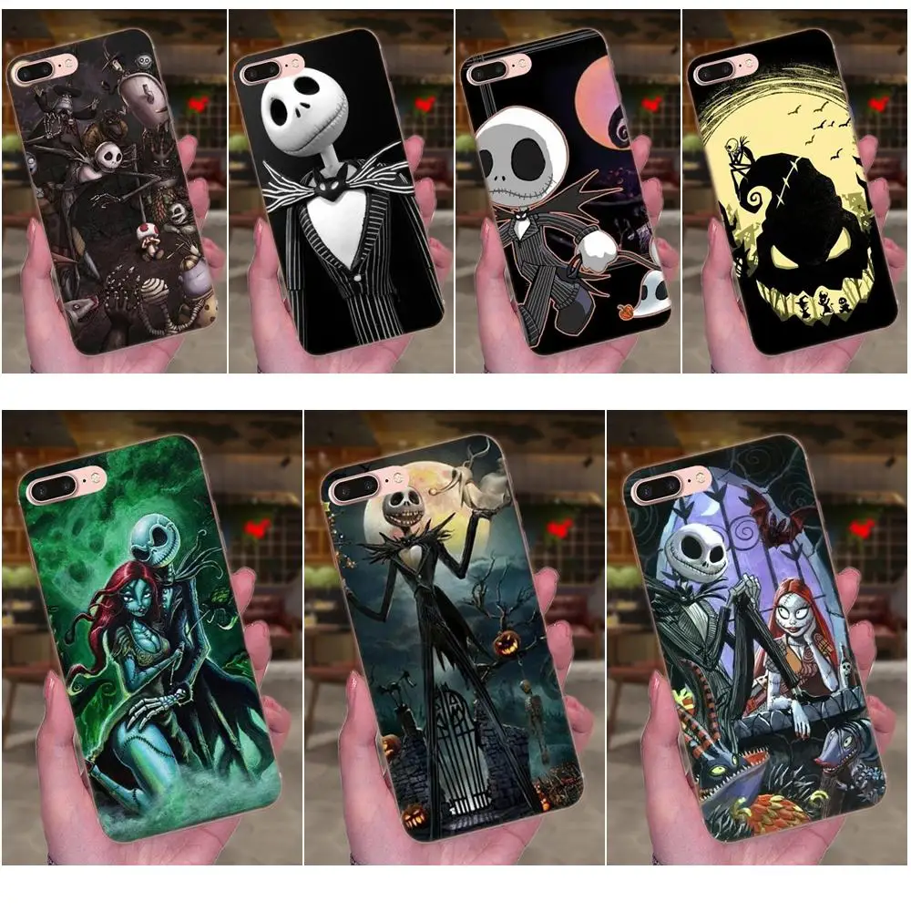 

Jack Skellington Funny Halloween Expression For Apple iPhone 4 4S 5 5C 5S SE 6 6S 7 8 Plus X XS Max XR Soft Tpu Phone Case