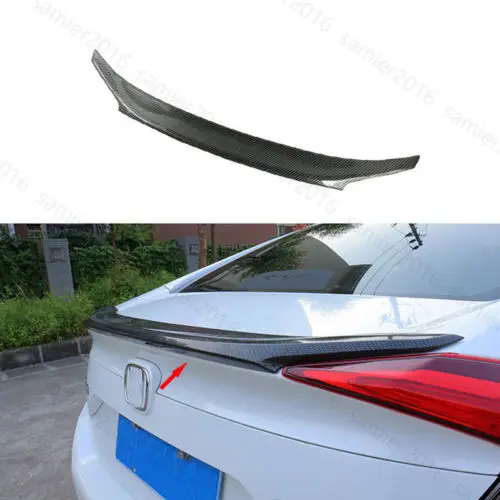 

Carbon Fiber Style Rear Truck Door Spoiler Wing Matte Cover For Honda Civic 16+
