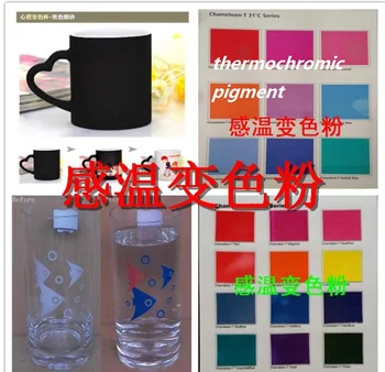 

10 colors can choose thermochromic pigment, activate temperature:31centigrade,1lot=one color=20gram,free shipping.