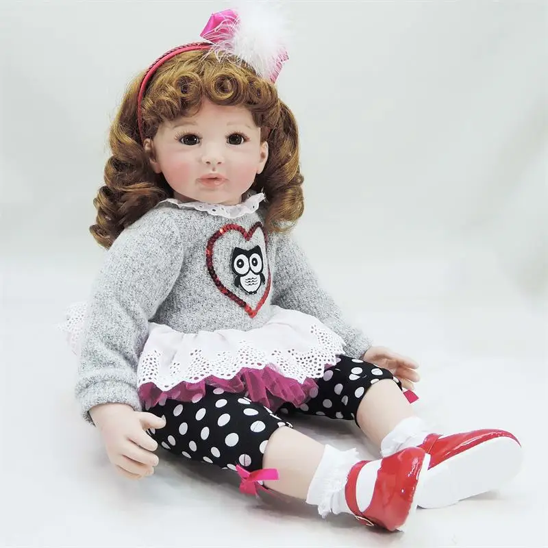 55cm Vinyl reborn doll baby toddler silicone simulated doll handmade PPcotton body princess brinquedos christmas new year gifts 55cm Vinyl reborn doll baby toddler silicone simulated doll handmade PPcotton body princess brinquedos christmas new year gifts