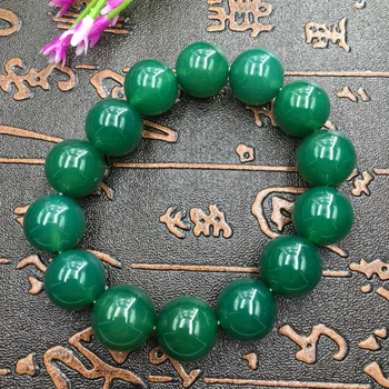 

14mm Natural Imperial Green Chalcedony Bracelet