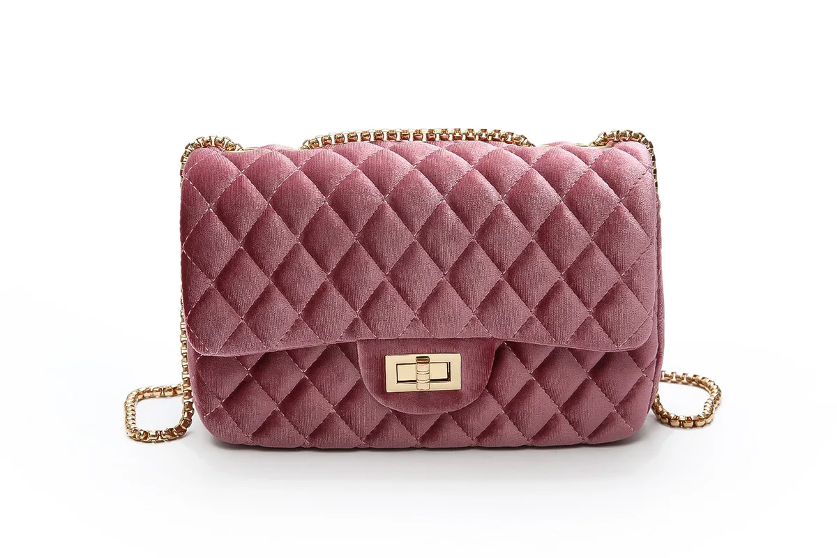 

Velvet Chain Women Crossbody Messenger Bags Shoulder Leather Handbags For Famous Luxury Brand Designer Bolsa Feminina Sac 2018
