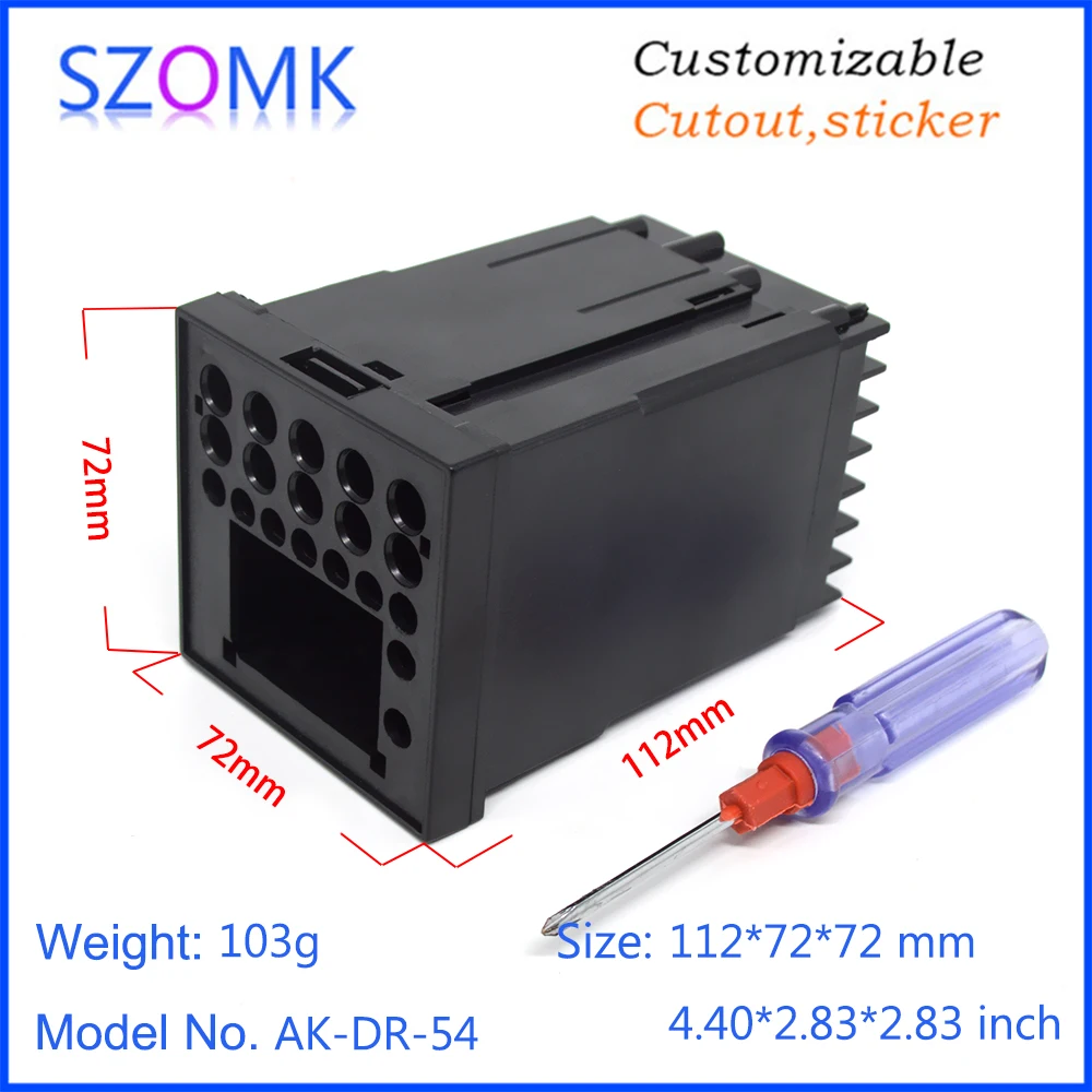 

4 pcs 112*72*72m szomk szomk small plastic temperature control time relay instrument enclosure for electronics LED display