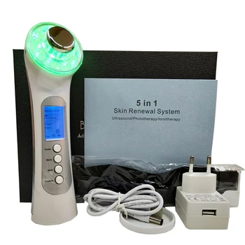 

Galvanic Ion Ultrasonic Bio Wave Skin Pores Dirt Makeup Pigment Blemish Cleansing Led Phototherapy Machine Face Beauty Device