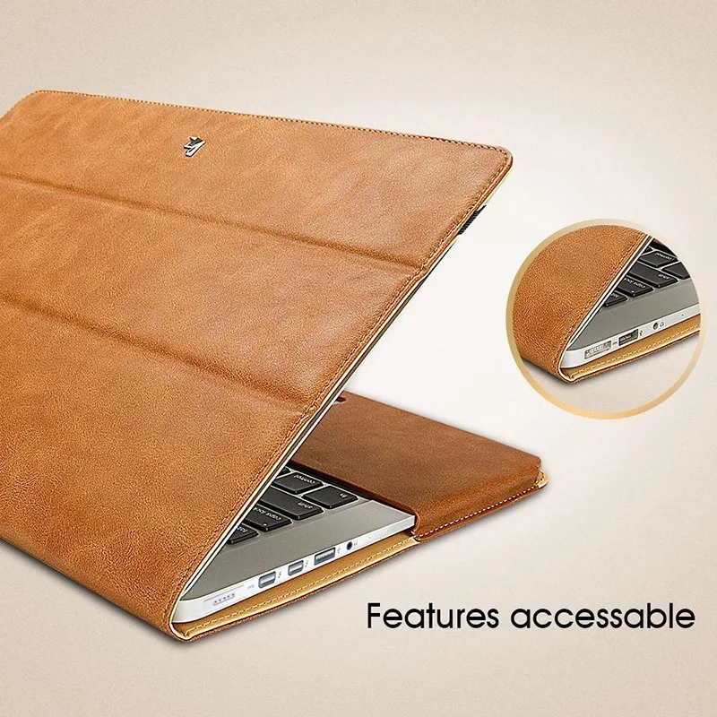 Jisoncase кожаный чехол-подставка для MacBook Air Pro retina 11 12 13 15 дюймов Чехол-книжка роскошные сумки для ноутбуков чехол s PU