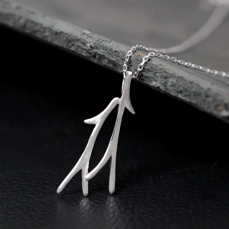 branch necklace women 100% 925 Sterling silver nacklace Jewellery Clavicle chain pendant charms gift