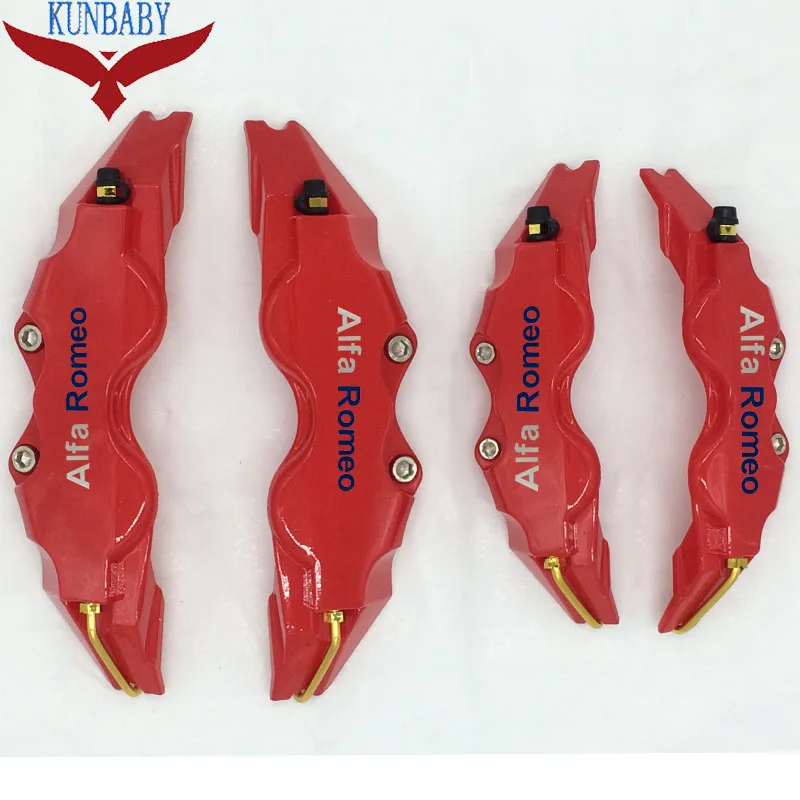 

KUNBABY Red Brake Caliper Cover Model 3 Alfa Romeo Logo Car Styling Decoration For Alfa Romeo With Wheel 15''16''17''18''19''