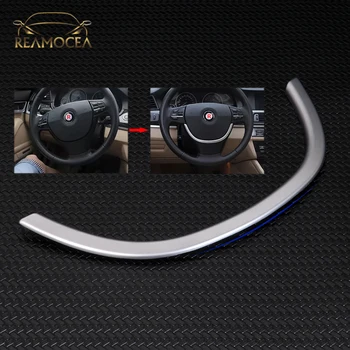 

Reamocea Car Steering Wheel Cover For BMW 5Series 520 525 530 Auto Accessory Car Sticker 3D Style Trim Decoration Frame Cover