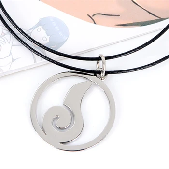 

Uzumaki Naruto Hyuga Hinata Steel Loop Pendant Cartoon Rope Chain Necklace