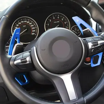 

For BMW 5 Series GT 2013-2017 Steering Wheel Paddle Parts Matte Blue Accessory Extensions Wheel