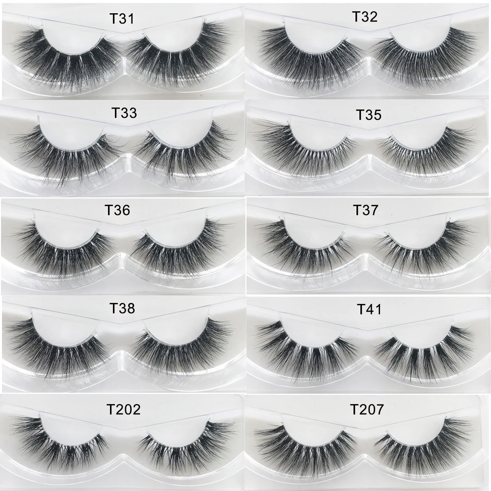 

HUISGHAIR Eyelashes 3D Mink Lashes Thick HandMade Full Strip Lashes False Eyelashes