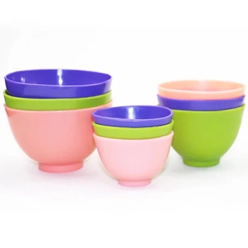 

10pcs silicone Facial Mask Bowl DIY silicone flexible Mini Kitchen Herb Spice Gadget herbs dab oil Baking silicone prep bowls