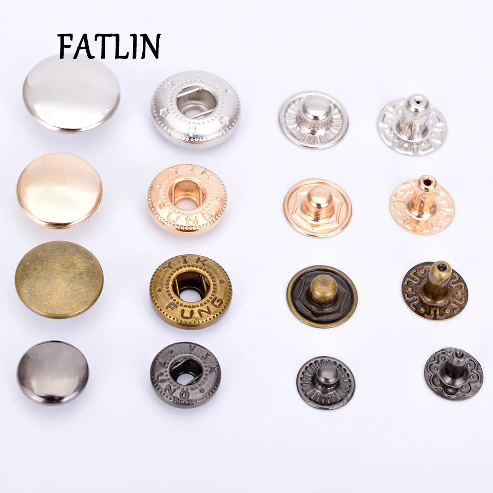 

50sets Metal snap Buckle Press Studs 831 633 655 Snap Button Fasteners Sewing Leather Craft Clothes Bags Button DIY Accessories