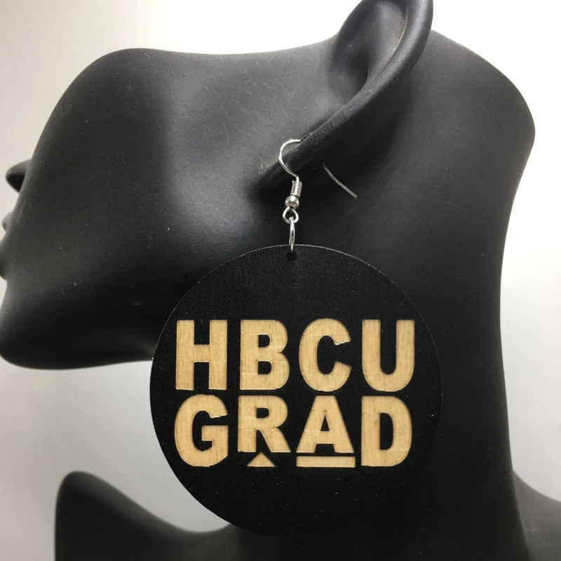 Деревянные серьги HBCU|Серьги-подвески| |