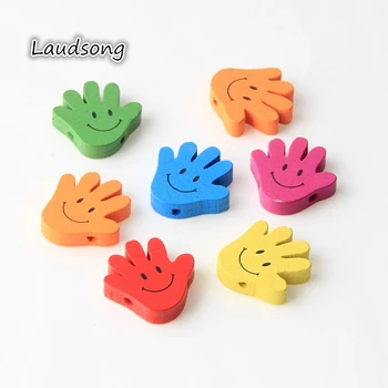 

Diy Children's Necklace 50Pcs Natural Wood Spacer Beads For Jewelry Making Palm Wooden Beads 20mm Findings Accessories