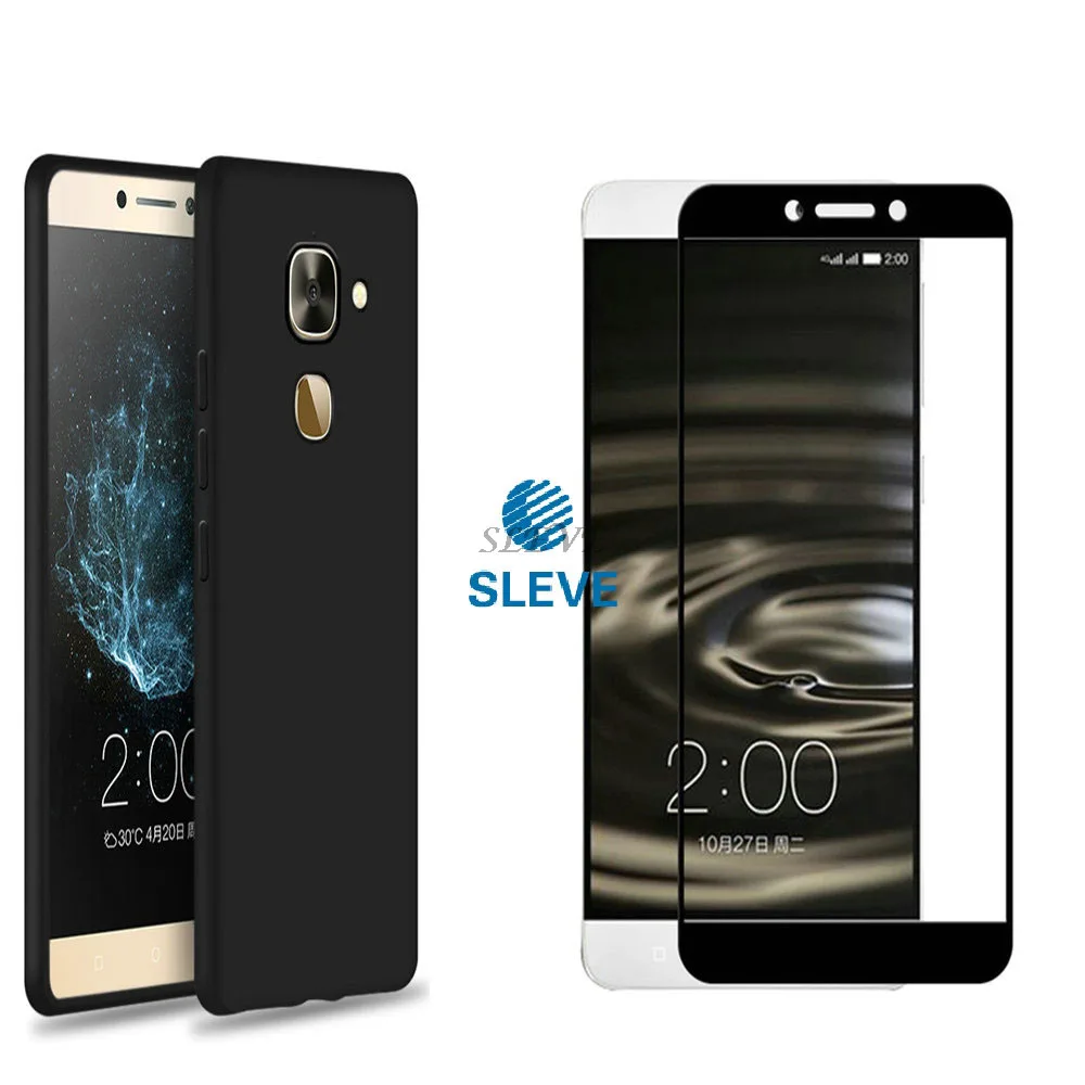 

Levt Le Pro 3 elite X720 X725 X727 X726 Black Soft Case With Full Tempered Glass For Letv Leeco Le Pro 3 Ai Edition X650 X651