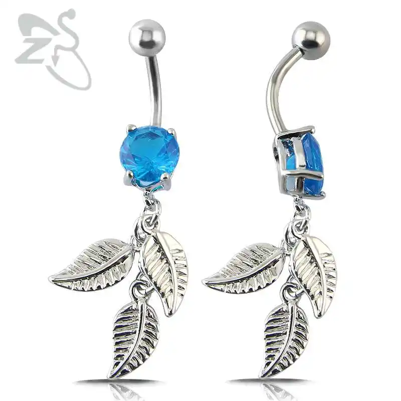 Buy Women Navel & Bell Button Rings Leaves Belly