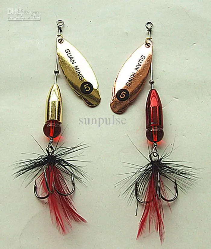 NewArrival Spinner bait Bell shaped brass Metal Fishing baits long