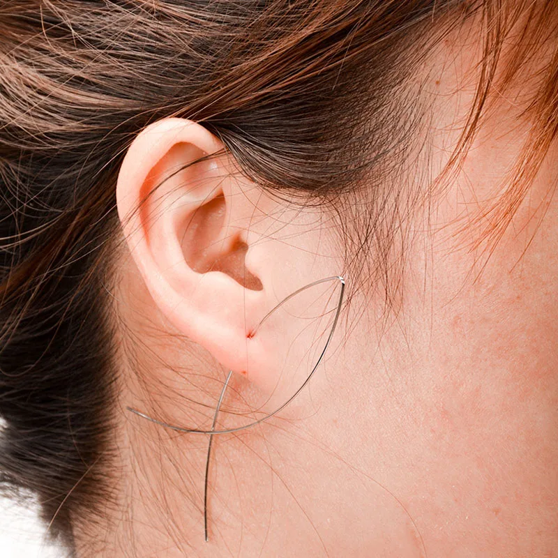 Серьги гвоздики женские длинные золотистого цвета в стиле панк|fashion stud earrings|stud