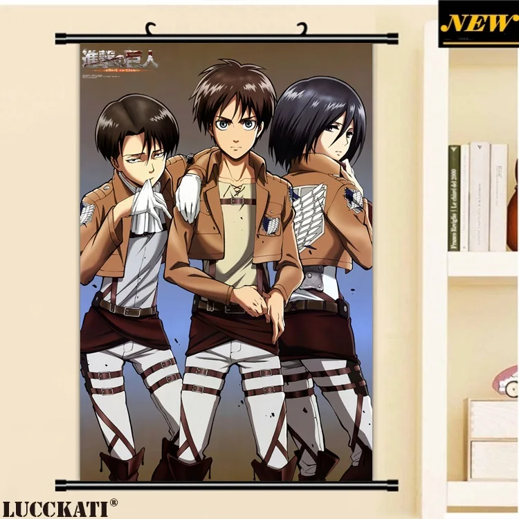 40x60 см СНК атака на Титанов Shingeki нет Kyojin Леви Эрен cameltoe мультфильм аниме стены