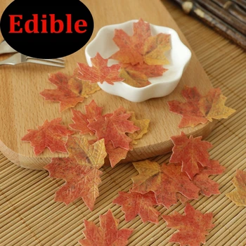 

30pcs 3D Edible Maple Leaf Cake Decoration Wedding Birthday Party Baby Shower cake idea decoration cake edible paper