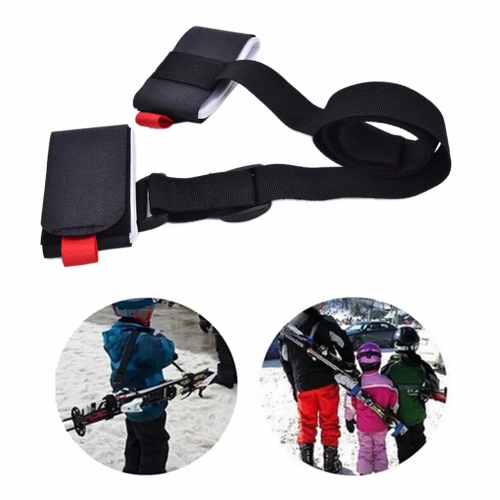 

1Pcs Nounting Ski Pole Shoulder Hand Carrier Lash Handle Straps Adjustable Durable Snowboard Bag Porter Hook Loop