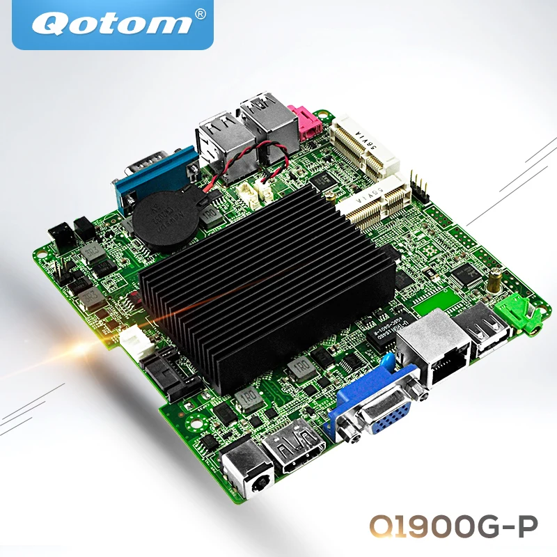 QOTOM خليج درب j1900 لوحة تحكم رئيسية itx مصغر Q1900G-P ، رباعية النواة 2.42 جيجا هرتز ، DC 12 فولت نانو لوحة رئيسية itx