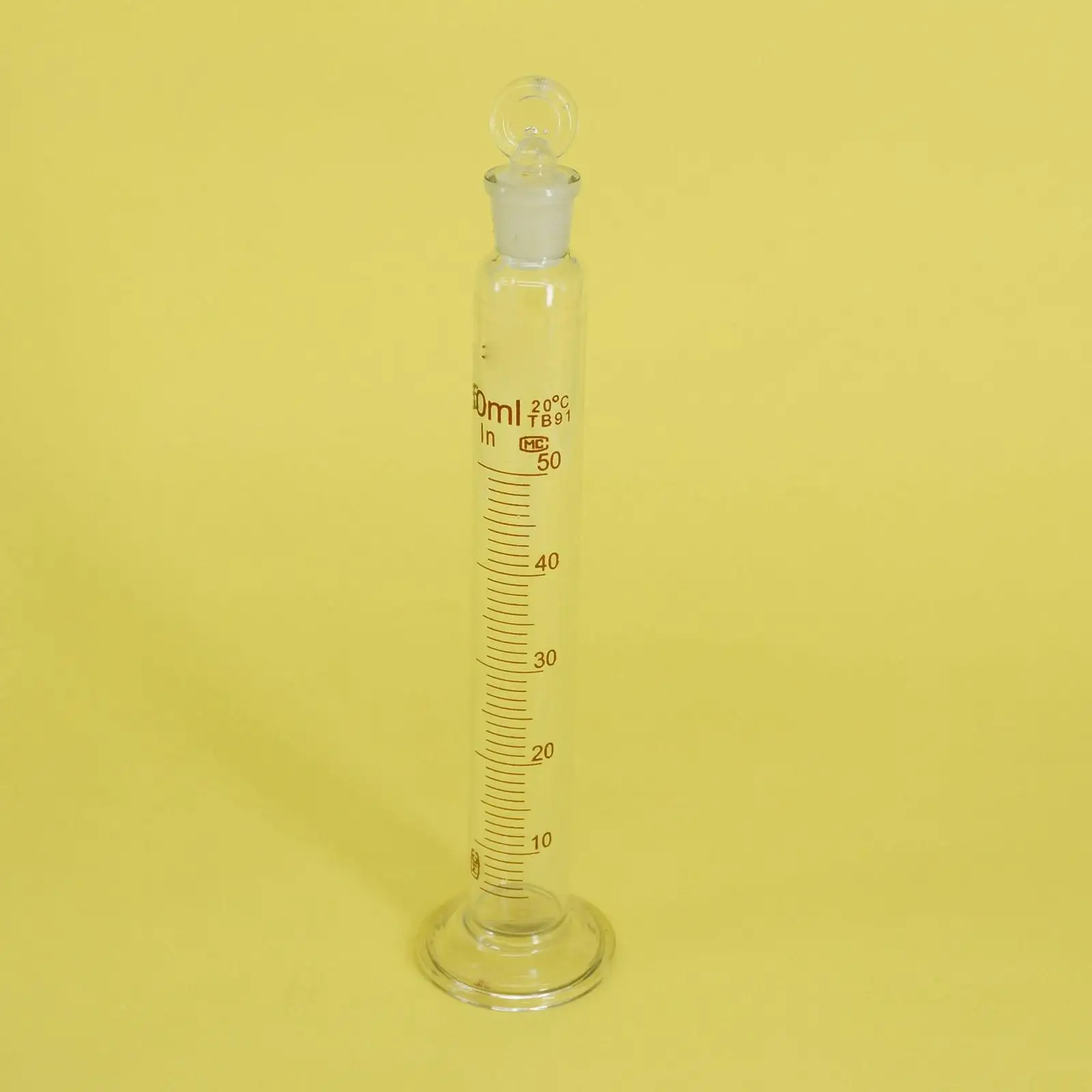 

50ml 50cc Glass Measuring Cylinder + Glass Stopper Graduated Lab Laboratory