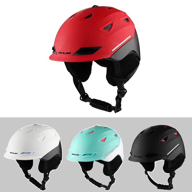 GUB Men and Women Ski Helmet Breathable Snowboard Integrally Molded Removable ear pads Head