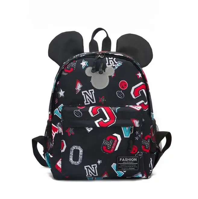

Backpack Minnie School Bags Girl Kid Cartoon Mickey Boy Baby Polyester Backpacks Kindergarten Child Student Book Bag