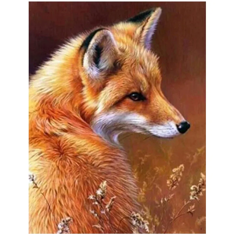 

14ct cross stitch 5D DIY Diamond Painting,Special Daimond accessories,Diamond Embroidery,Animal,fox,Full,Rhinestone,5D Diamond