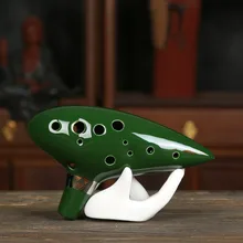 12 отверстий окарина цвет керамика Alto C Legend of Zelda флейта окарина синий инструмент темно-зеленый окарина