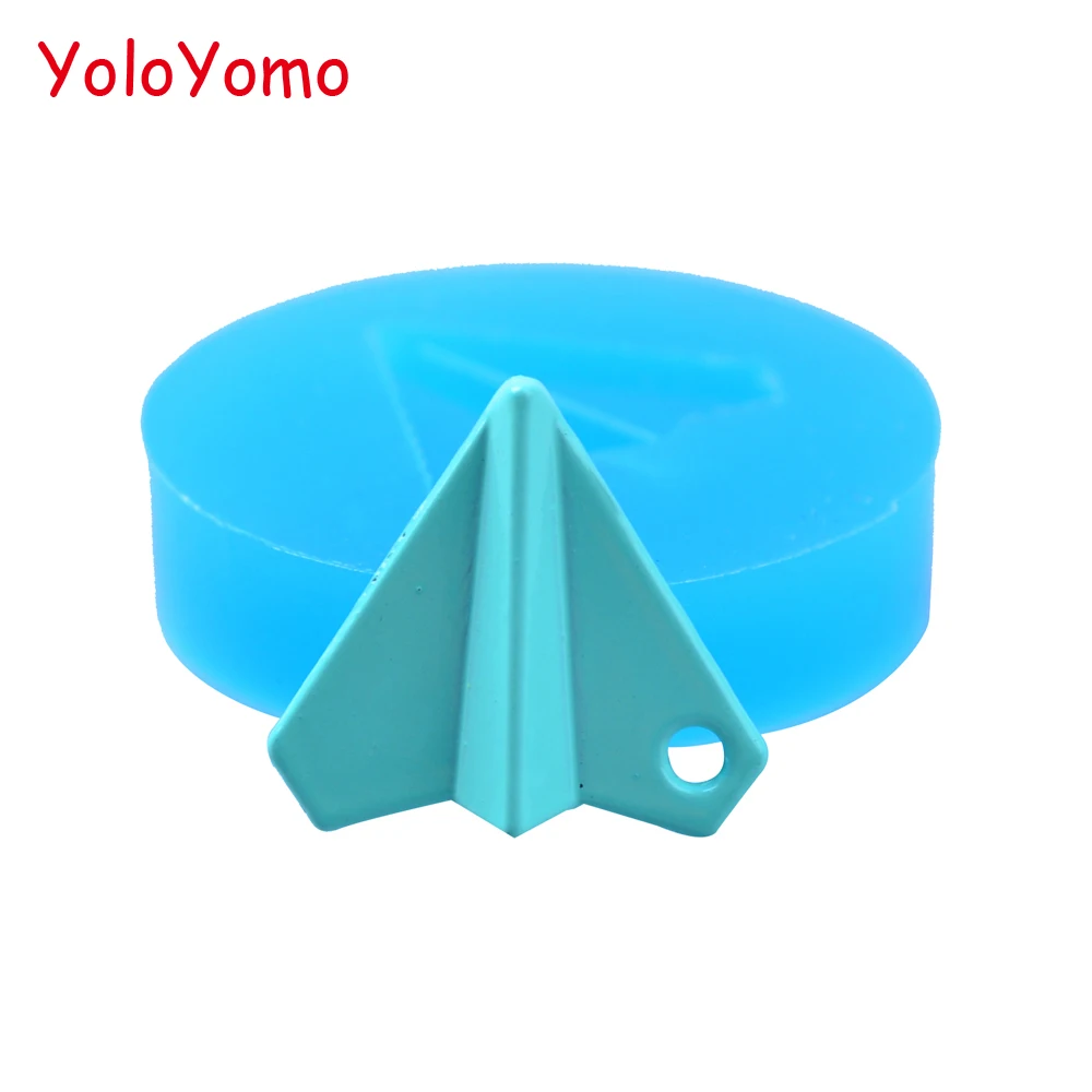 

P392YL 18.3mm Paper Airplane Silicone Mold - Cake Decoration Craft, Fondant, Resin, Clay, Cookie Biscuit, Jewelry, Chocolate Wax