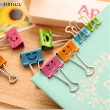 JESJELIU 10x улыбка металлические скоросшиватели зажимы для домашнего офиса школы файл бумажный Органайзер