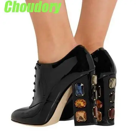 Fashion Lace Womens Chunky Heel Ankle Dress Boots Fashion Lace Womens Chunky Heel Ankle Dress Boots