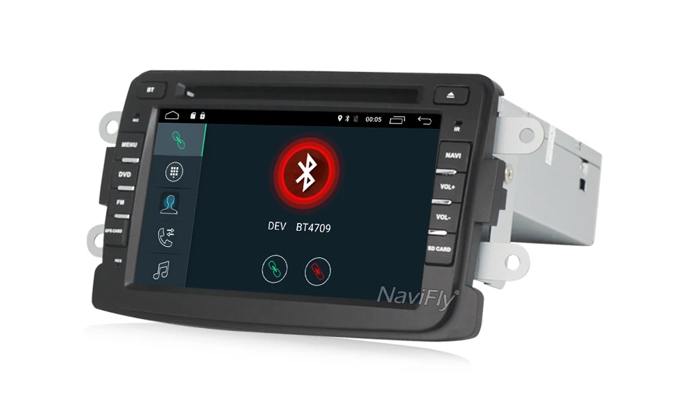 Top Navifly 1024*600 Quad Core Android 7.1 2G RAM 7inch Car DVD GPS Navi Radio vedio Player For Dacia/Duster/Logan/Sandero 17
