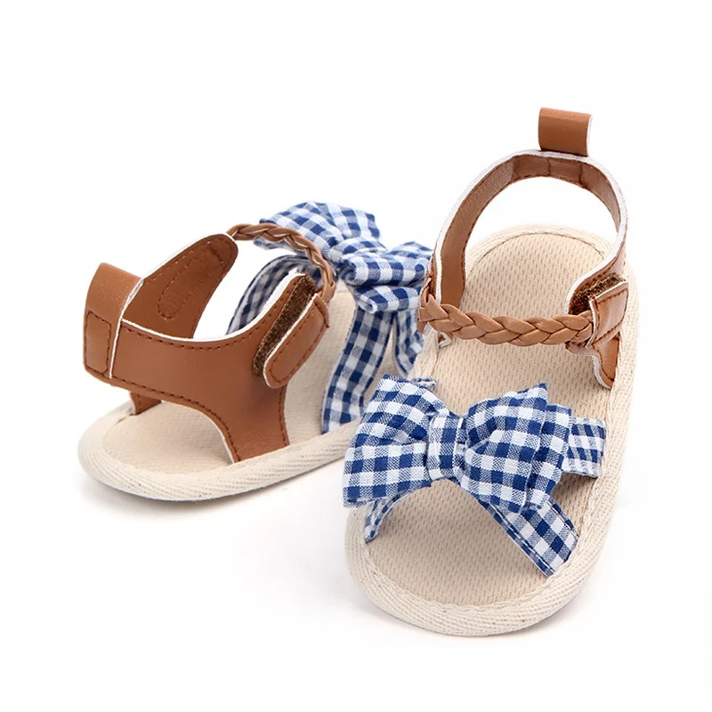 Летняя обувь принцессы для маленьких девочек; сникерсы на мягкой подошве с цветочным принтом и бантиком для малышей 0-18 месяцев - Цвет: 03L