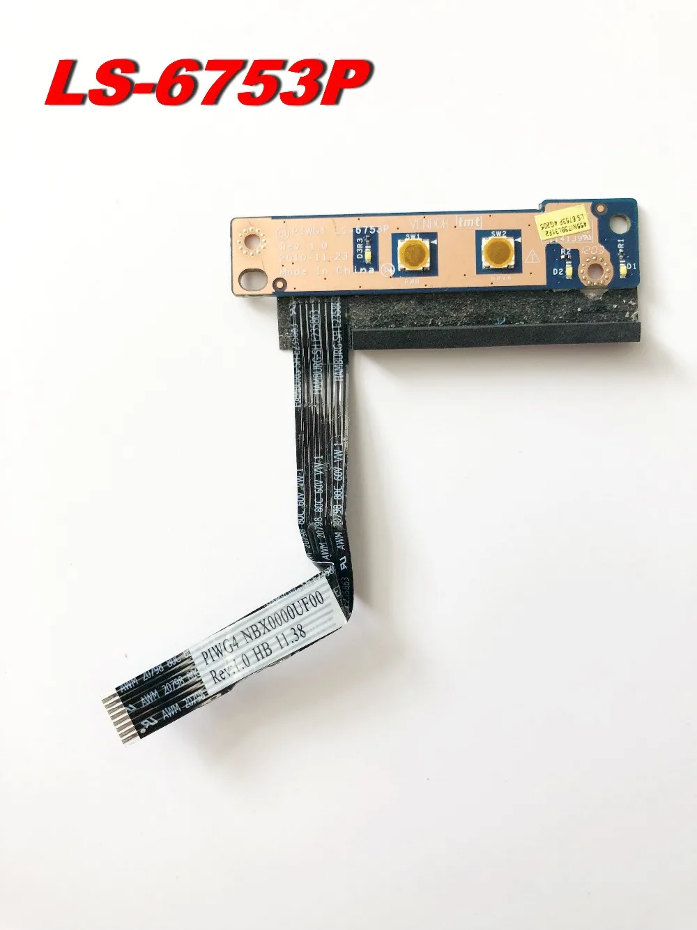Оригинал для Lenovo G470 G475 G570 G575 кнопка питания переключатель панель PN LS-6753P