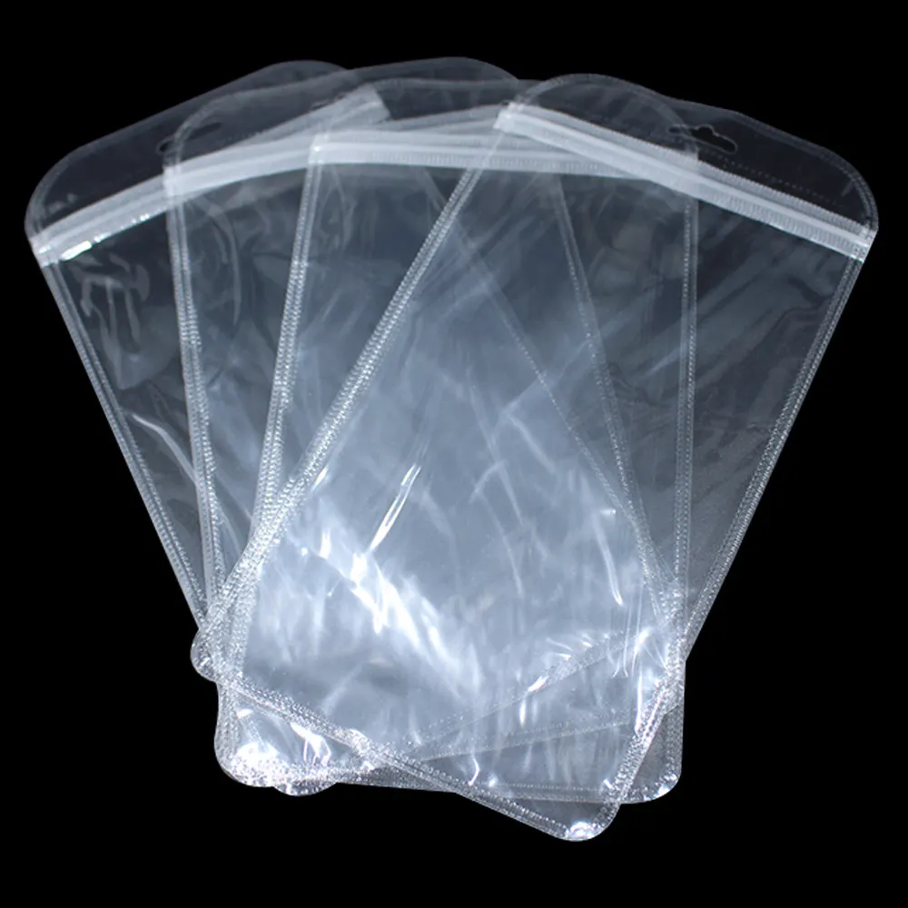 

11*20cm Self Seal Ziplock Bag Clear Plastic Packaging Bag Reclosable Zip Lock Packing Bag Zipper Polybag Pouch With Hang Hole