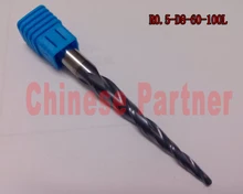 1pc R0.5*D8*60*100L*2F HRC55 Tungsten solid carbide Coated Tapered Ball Nose End Mills cone milling cutter wood knife tools