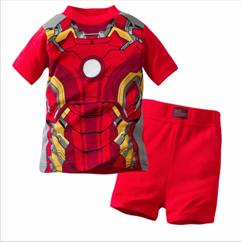 Marvel/комплекты одежды для мальчиков «мстители» г. футболка Человек-паук и шорты Детский комплект повседневной одежды для подростков
